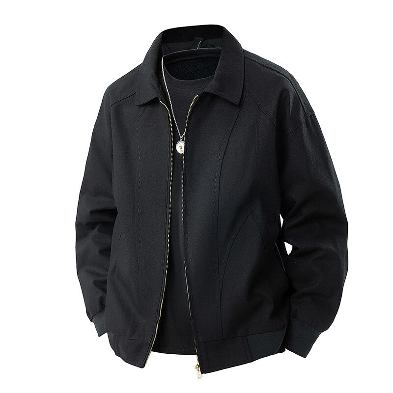 Herren lässige Übergangsjacke mit modernem Stehkragen und seitlichen Eingrifftaschen EB