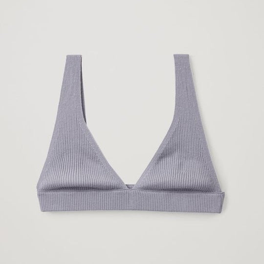 Damen Triangel-Bikini-Oberteil aus strukturiertem Stoff EB