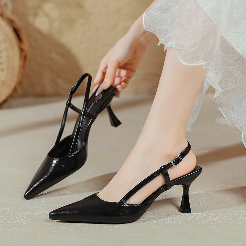 Damen stilvolle Slingback-Pumps mit schmalem Absatz EB