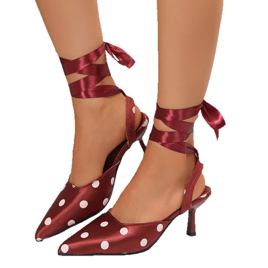Damen elegante Slingback-Pumps mit Riemenverzierung EB