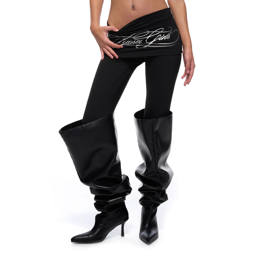 Damen Sportliche Leggings mit breitem Bund EB