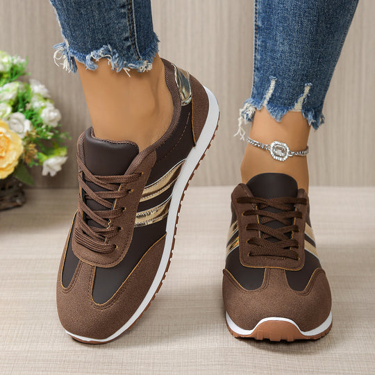 Damen Sportliche Sneakers mit Glitzerakzenten EB