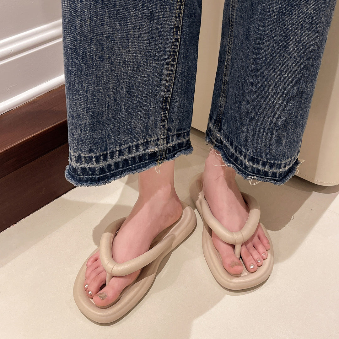 Damen Strapazierfähige Zehentrenner-Sandalen mit ergonomischem Fußbett EB