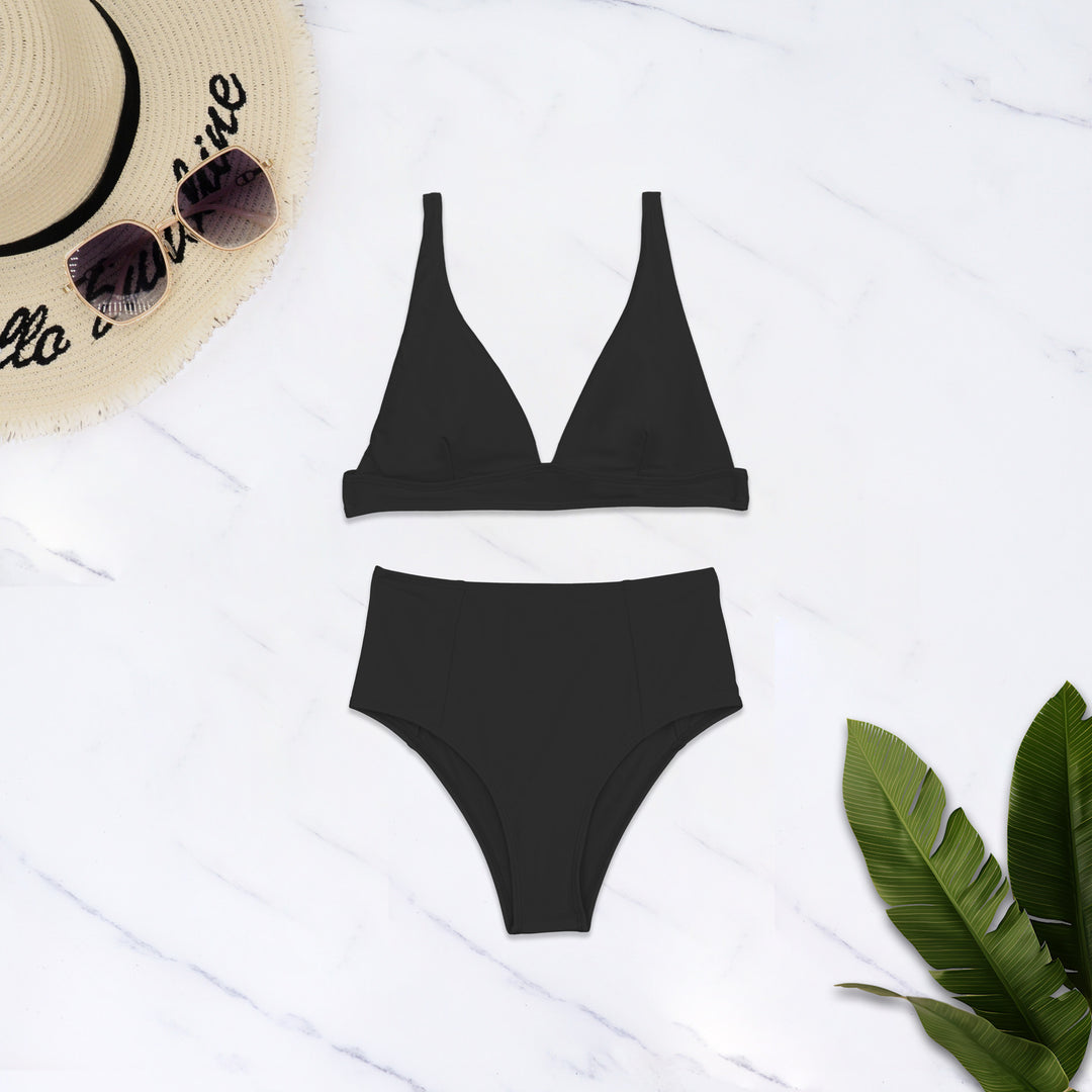 Damen Hochgeschnittener Bikini mit tiefem V-Ausschnitt EB