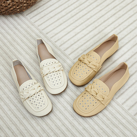 Damen Bequeme Mokassins mit modischem Schnallen-Design EB