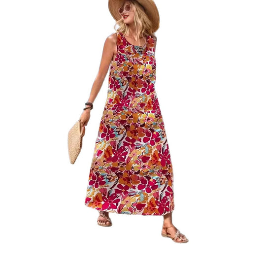 Damen Maxikleid mit einzigartigen Schmetterlingsdruck EB