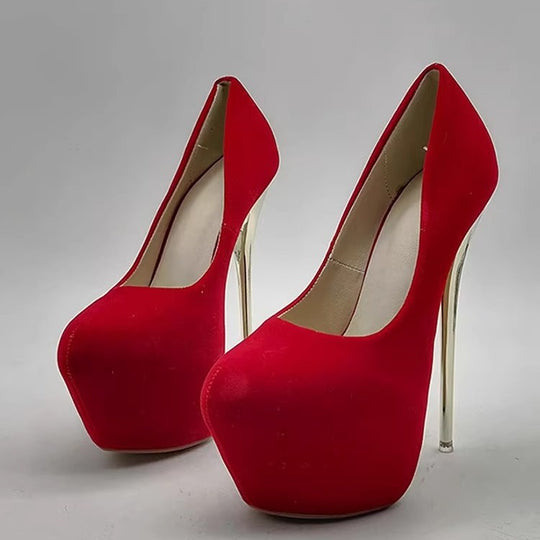 Damen elegante Stiletto-Pumps mit goldenen Akzenten EB