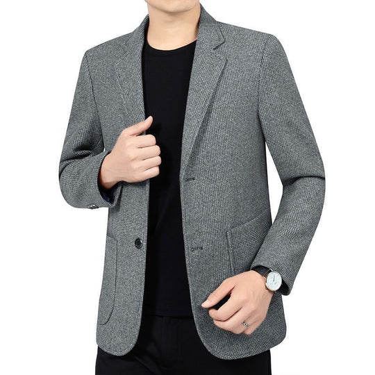 Herren Slim Fit Sakko mit feiner Struktur und klassischer Knopfleiste EB