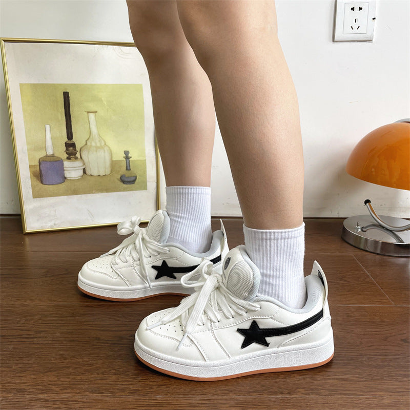 Damen Sneakers mit stylischem Sternen-Design und bequemer Sohle EB