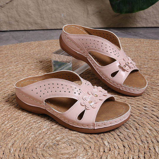 Damen Clogs mit floralem Akzent und atmungsaktiver Sohle EB