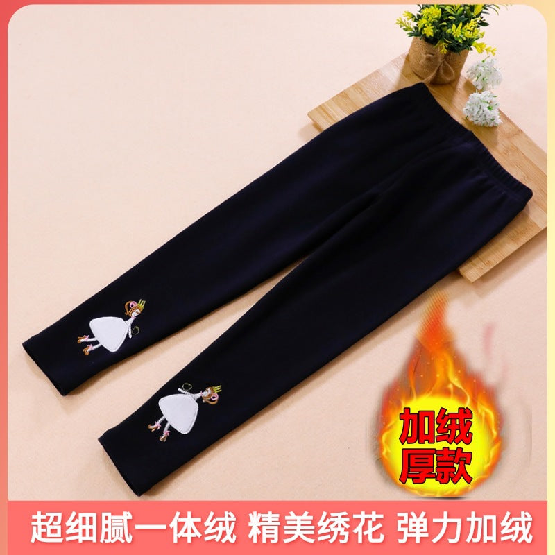 Mädchen Leggings mit buntem Applikationsdesign EB