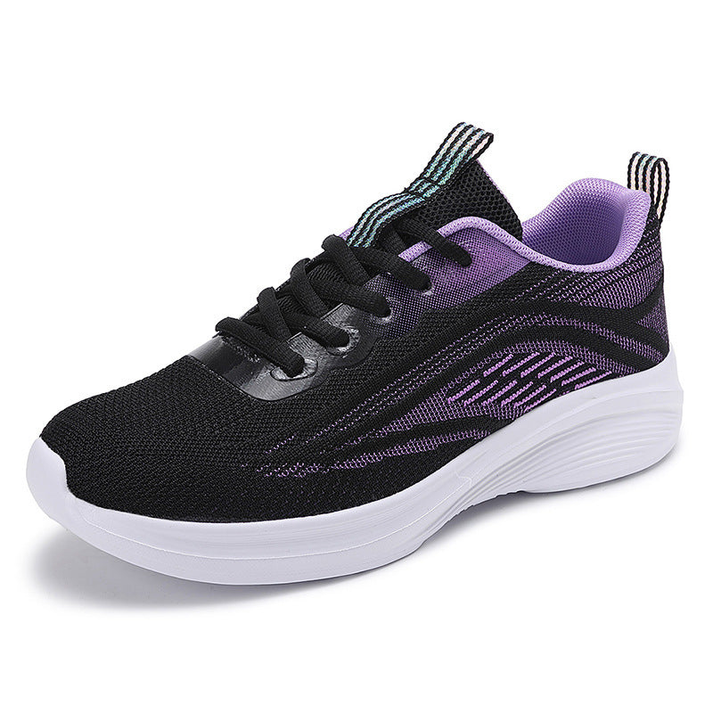 Damen Sportliche Leichtgewicht Sneakers mit atmungsaktivem Obermaterial EB
