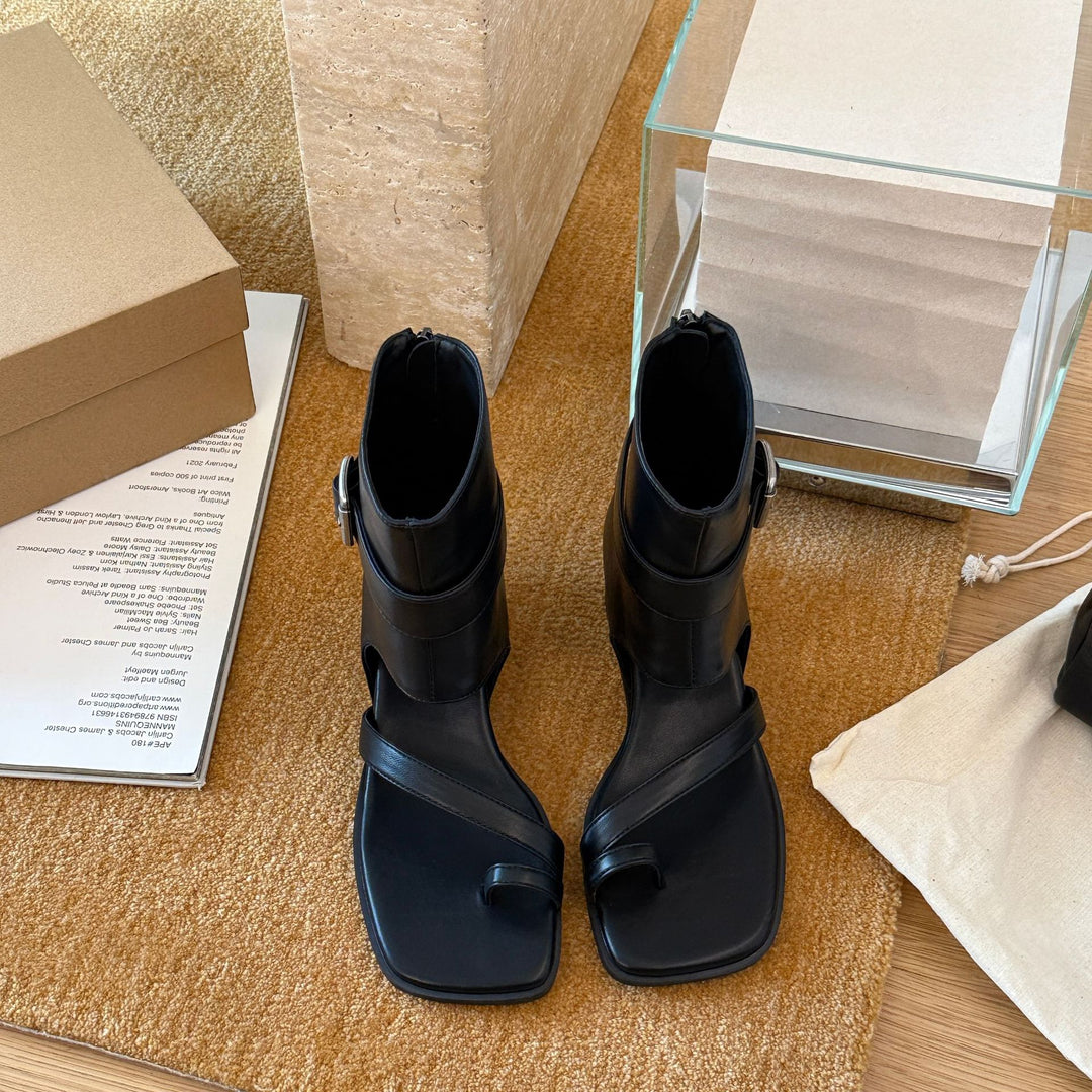 Damen Designertaschen High-Heel Sandalen mit offenem Zehenbereich und geschmackvollem Riemchen EB