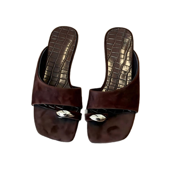 Damen Elegante Mules mit luxuriösem Schnallen-Detail EB