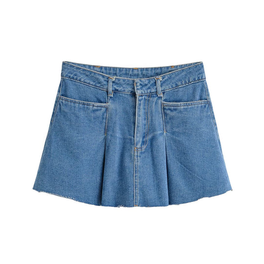 Damen Jeansrock mit lässigem A-Linien-Schnitt und dezenten Falten EB