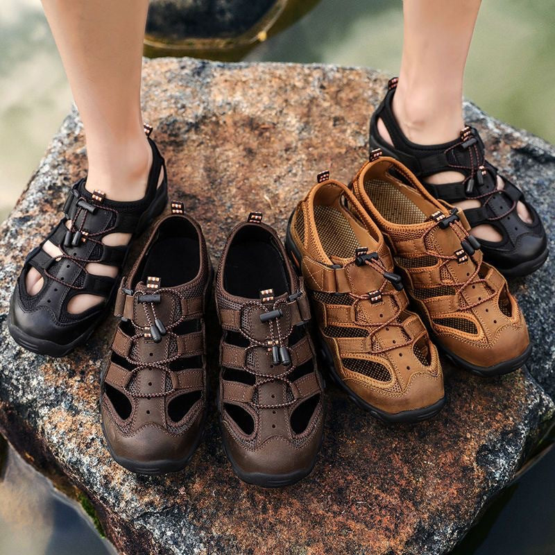 Herren Sportliche Sandalen mit atmungsaktiver Oberflächenstruktur und rutschfester Sohle EB