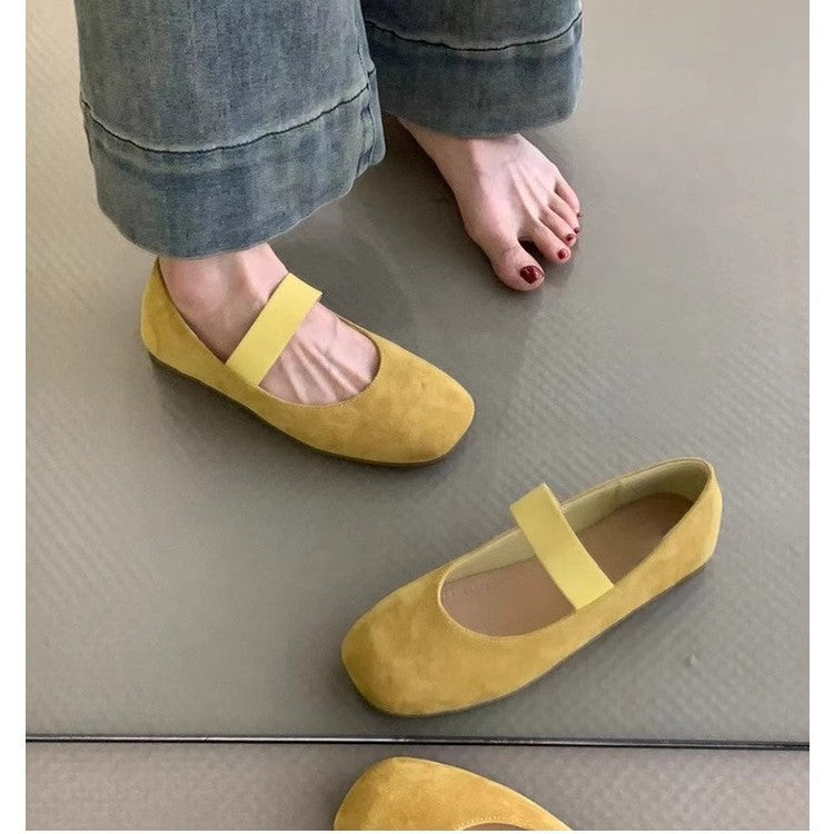 Damen Ballerinas mit komfortablem Riemen und weichem Obermaterial EB