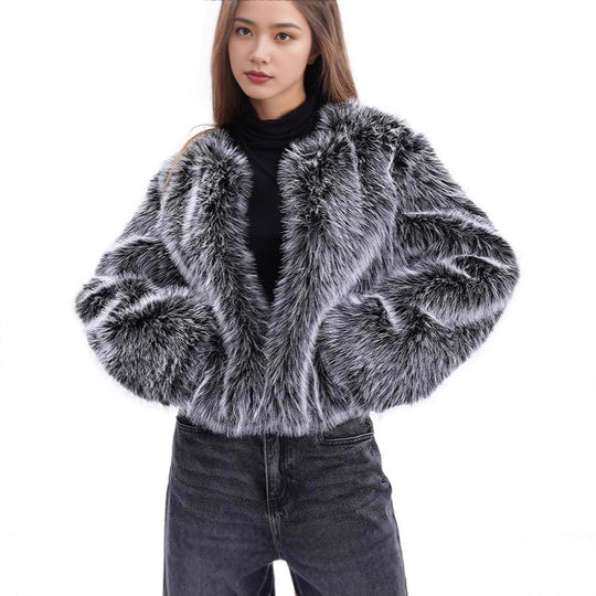 Damen Fleece-Kurzmantel EB