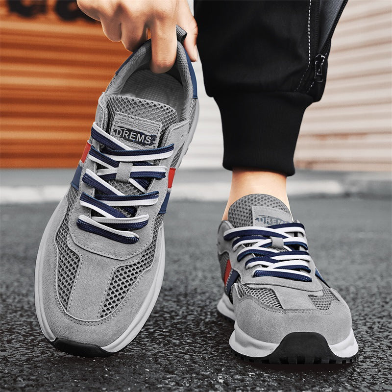 Damen Sportliche Sneakers mit atmungsaktivem Mesh-Obermaterial und stabiler Gummisohle EB