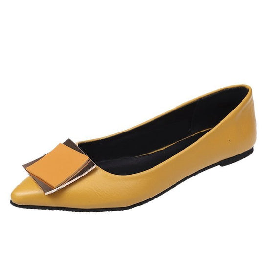 Damen elegante spitze Ballerinas mit dekorativem Schmuckakzent EB