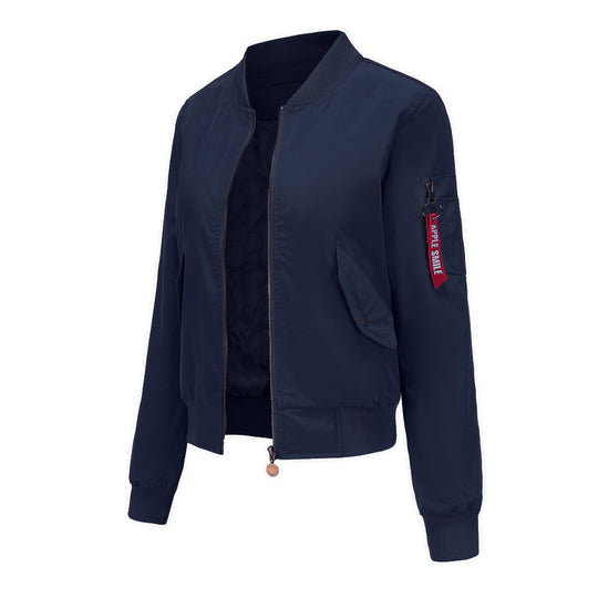 Herren nan leichte Bomberjacke im klassischen Blouson-Schnitt mit Ärmeltasche und aufgesetzten Pattentaschen EB