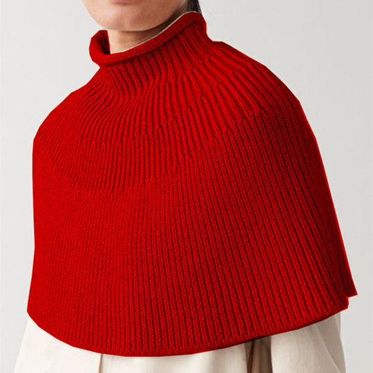 Damen Stricktop mit hohem Kragen und Wellenstruktur EB