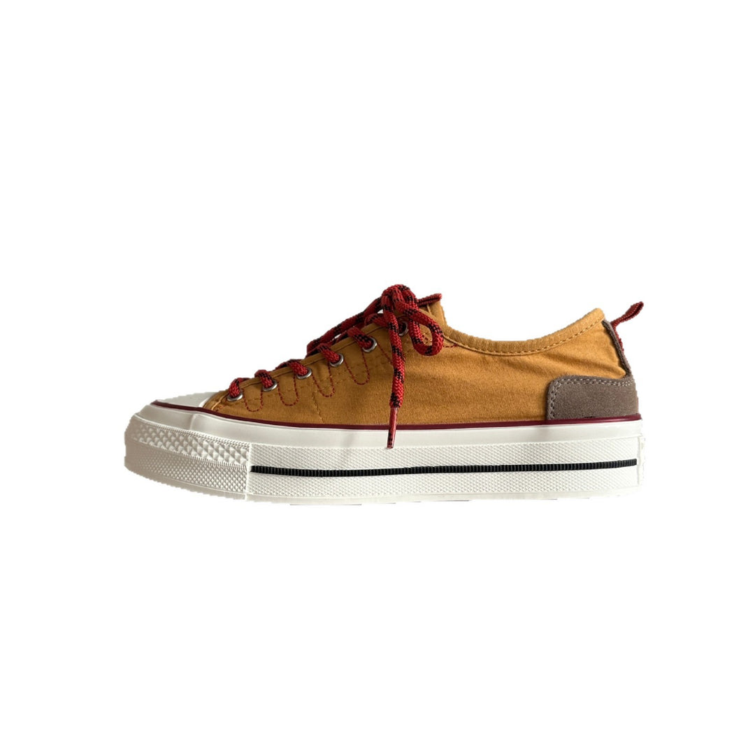 Damen Modische Sneaker mit atmungsaktiver Canvas-Oberfläche und robustem Sohlenprofil EB