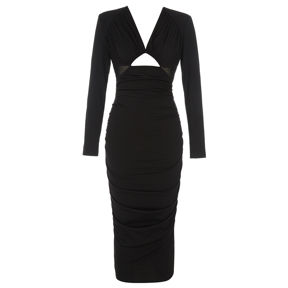 Damen Wickelkleid mit elegantem Schnitt und seitlichem Cut-Out EB