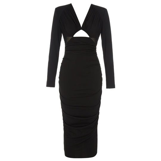 Damen Wickelkleid mit elegantem Schnitt und seitlichem Cut-Out EB