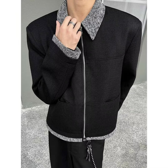 Herren moderne Übergangsjacke mit praktischen Taschen und stylishem Kragen EB