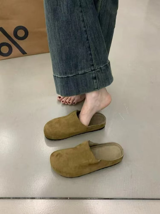 Damen  gefütterte Clog-Pantoffel mit verstellbarer Metallschnalle und anatomischem Korkfußbett EB