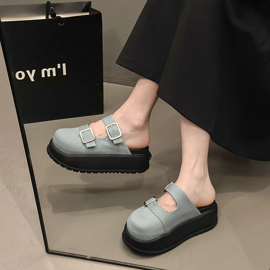Damen praktische Clogs mit verstellbaren Riemen und rutschfester Sohle EB