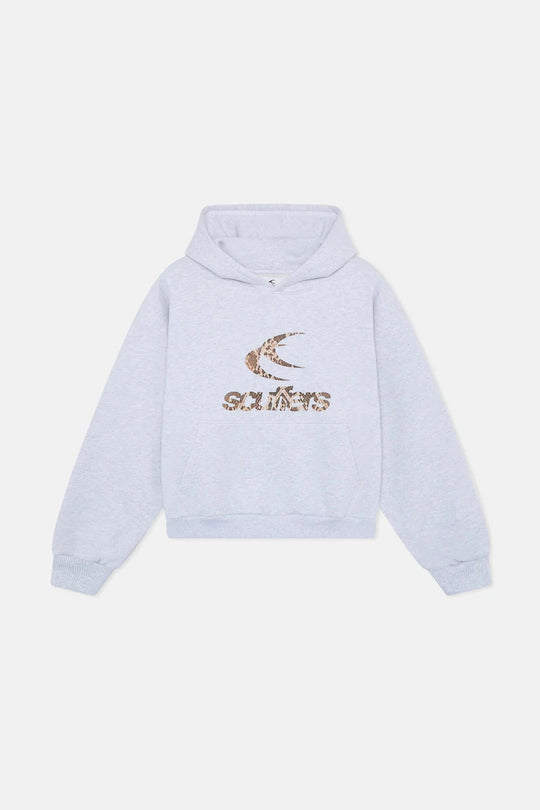 Unisex nan oversized Kapuzenpullover mit großflächigem Rückenprint, Kängurutasche und gerippten Bündchen EB
