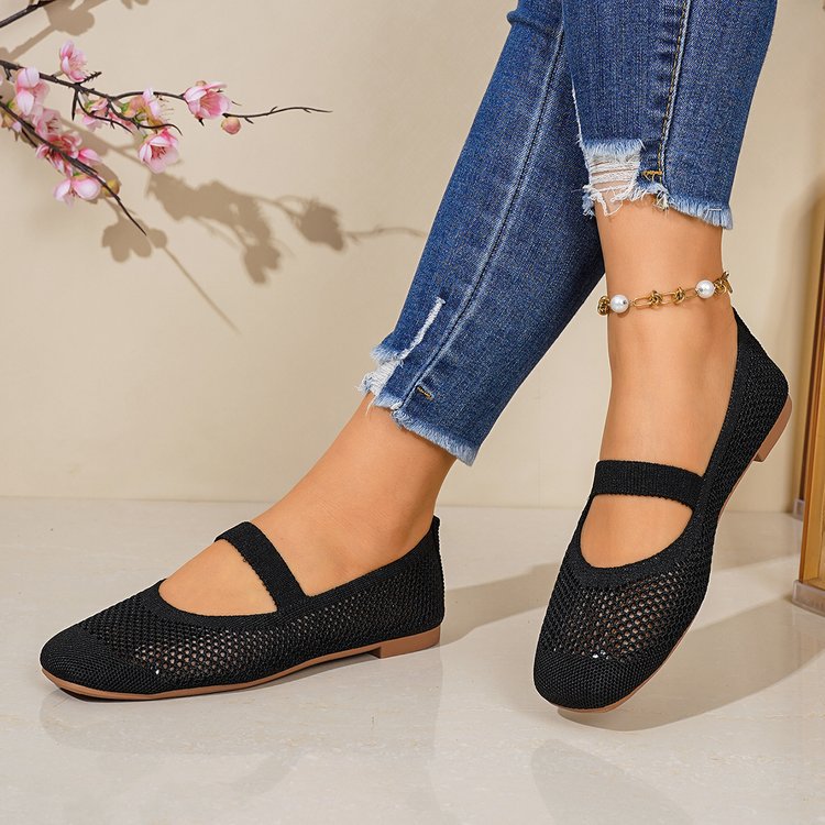 Damen Atmungsaktive und bequeme Mesh-Ballerinas EB