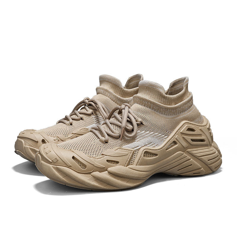 Damen Sportliche Sneakers mit atmungsaktiver Strick-Oberfläche und rutschfester Laufsohle EB