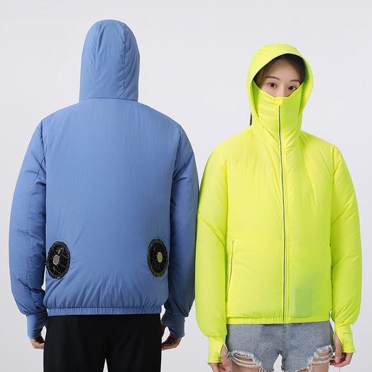 Damen nan leichte Kapuzenjacke mit elastischem Saum und Daumenlochärmeln EB