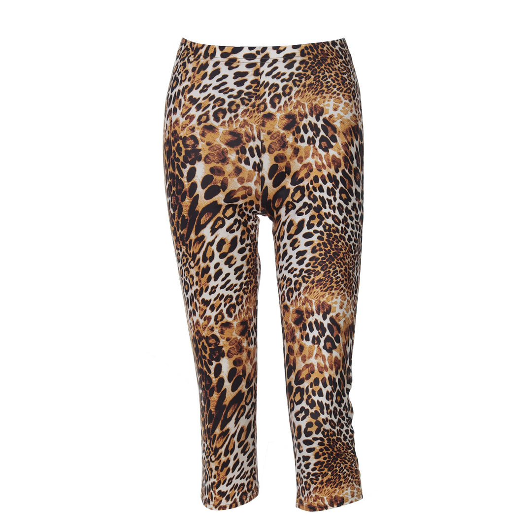 Damen Leggings im trendigen Leo-Muster mit komfortablem Stretch EB