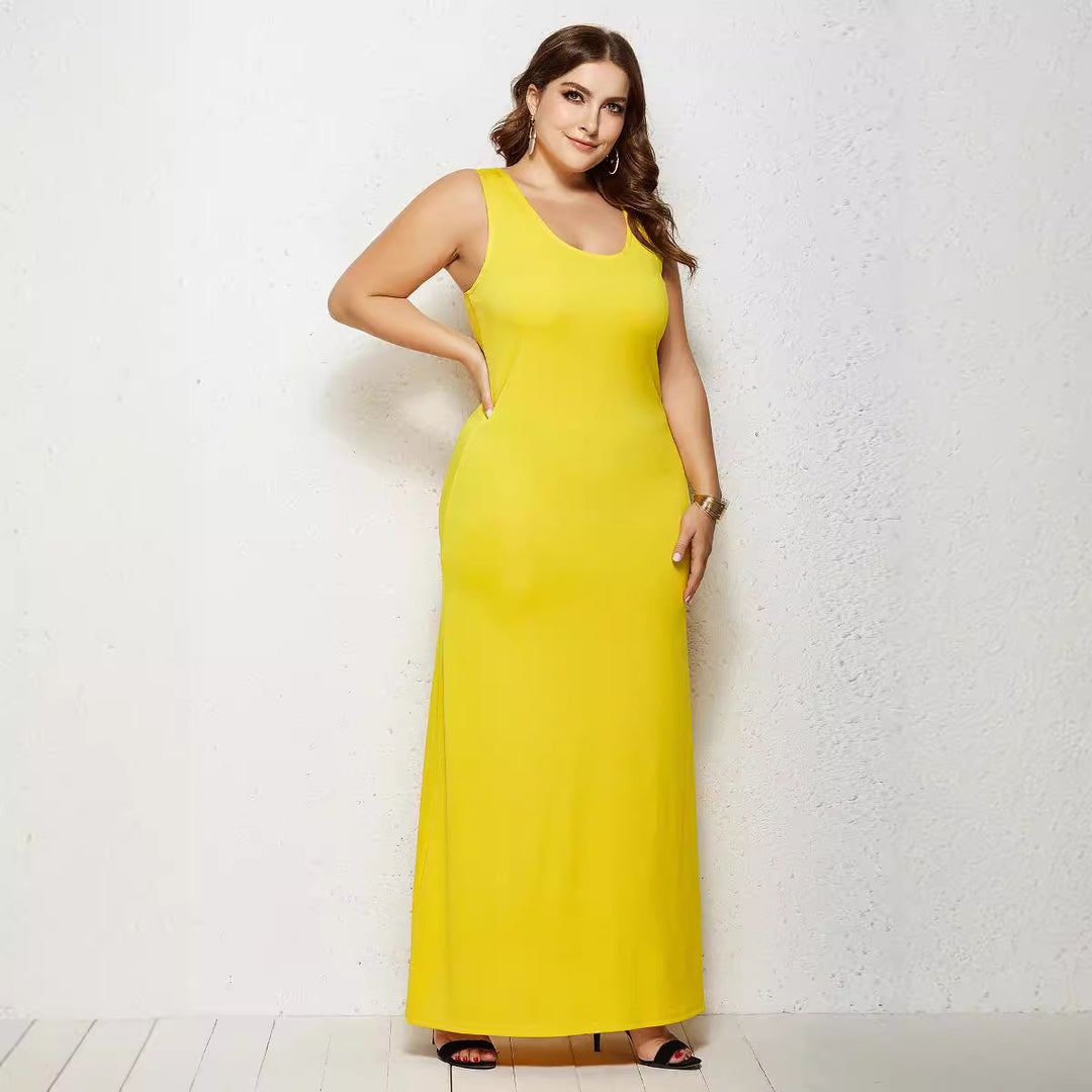Damen figurbetontes Maxikleid mit klassischen Details EB