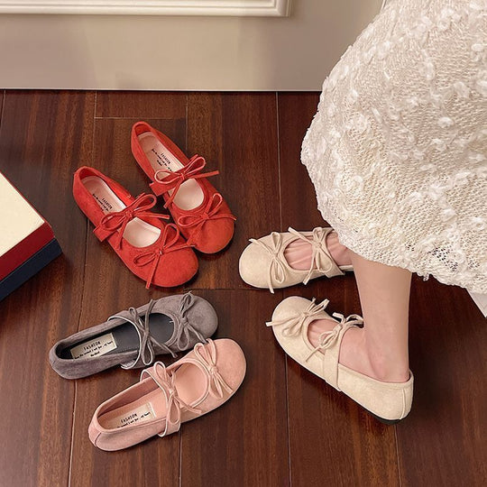 Damen Ballerinas mit elegantem Schleifendetail und komfortabler Polsterung EB