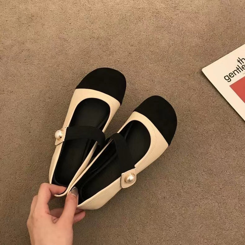 Damen Bequeme Ballerinas mit Elegantem Schnallen-Detail EB