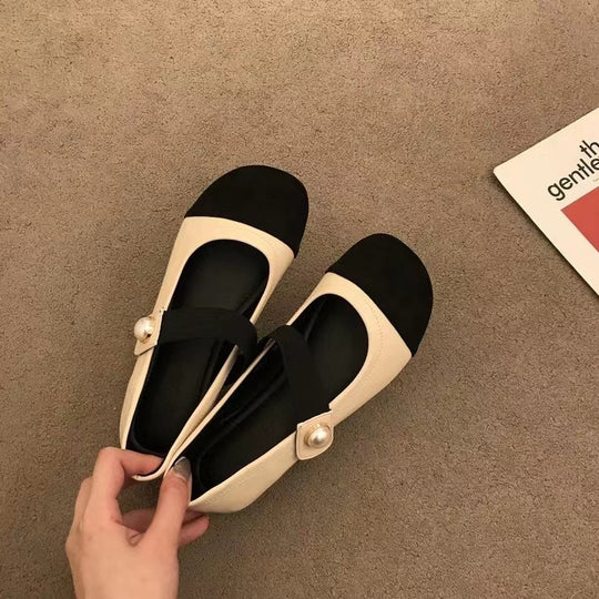 Damen Bequeme Ballerinas mit Elegantem Schnallen-Detail EB