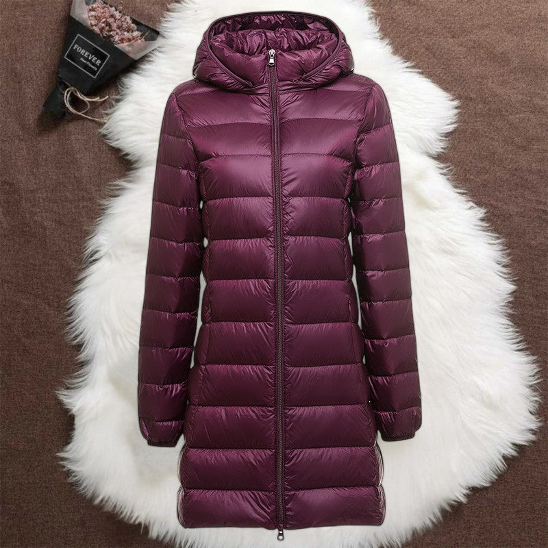 EB | Elegante Weinrote Lange Jacke