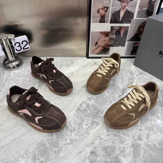 Damen sportliche Sneaker mit atmungsaktivem Obermaterial und rutschfester Sohle EB