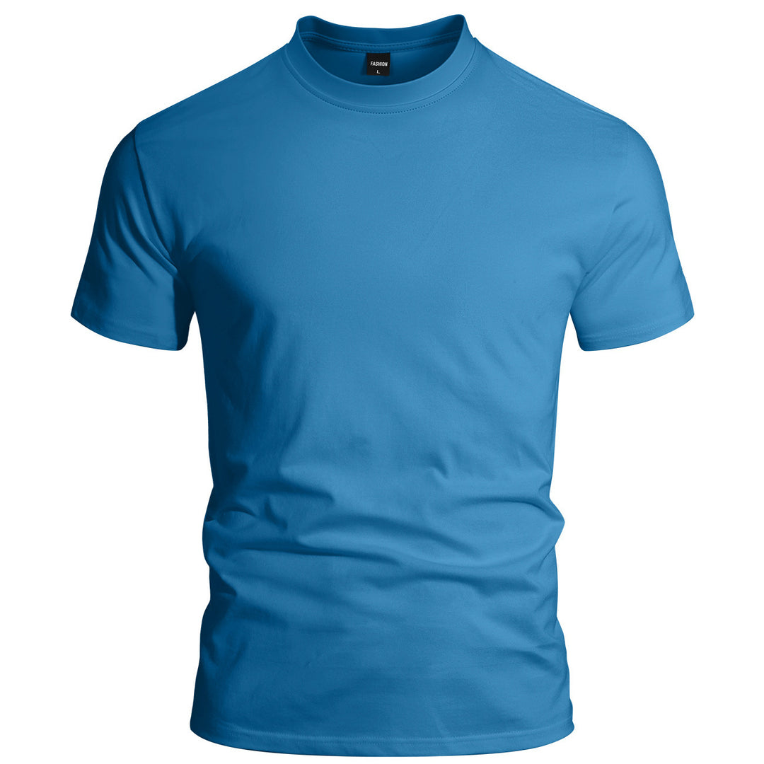 Herren nan eng anliegendes Rundhals-Basicshirt aus Singlejersey mit verstärktem Nackenband EB