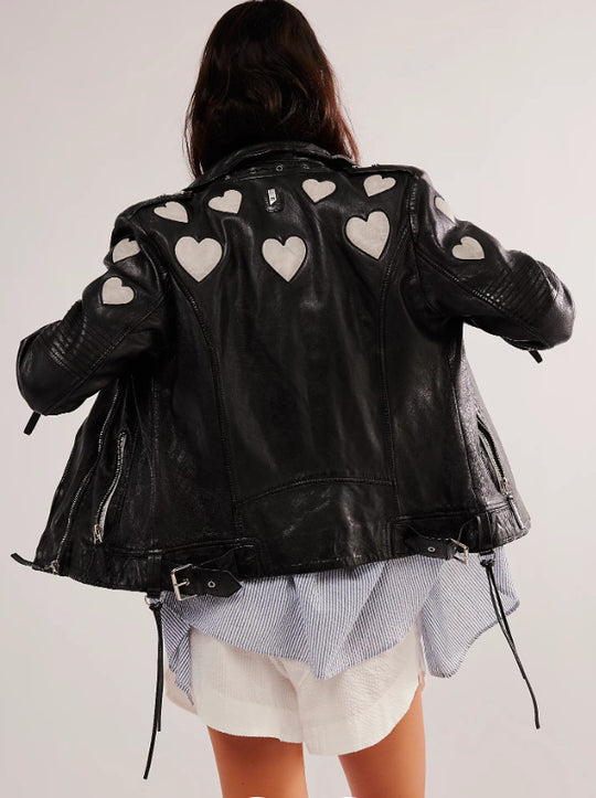 Damen jacke mit Herz-Applikationen EB