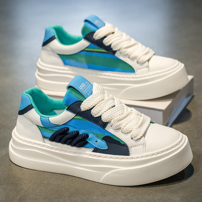 Damen Modische Plateau Sneakers mit einzigartigem Farbmuster EB