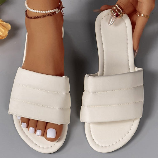 Damen elegante Clogs mit breiten, geflochtenen Riemen EB