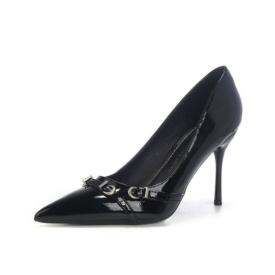 Damen stilvolle spitze High Heels mit dekorativen Schnallen EB