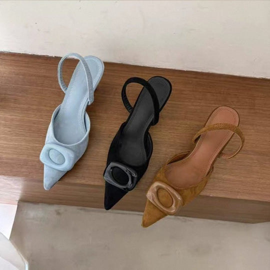 Damen Slingback-Pumps mit elegantem Punktdesign und modischem Riemen EB