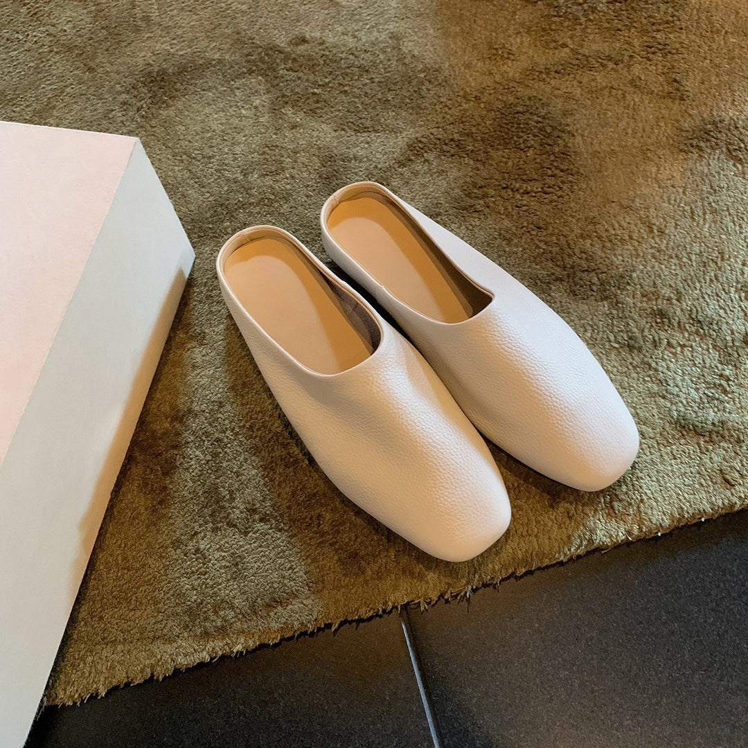 Damen elegante Mules aus hochwertigem Leder mit Komfortsohle EB